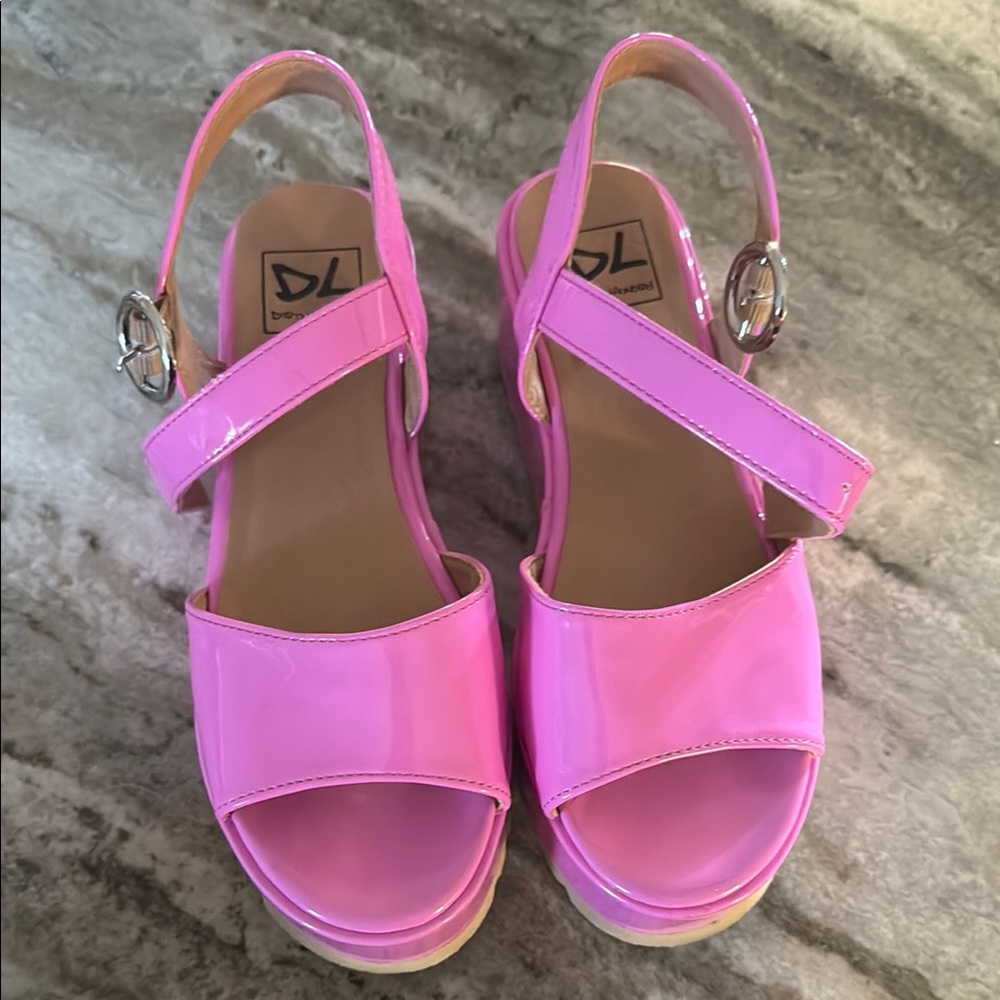 Dirty Laundry Shiny Pink Sandals